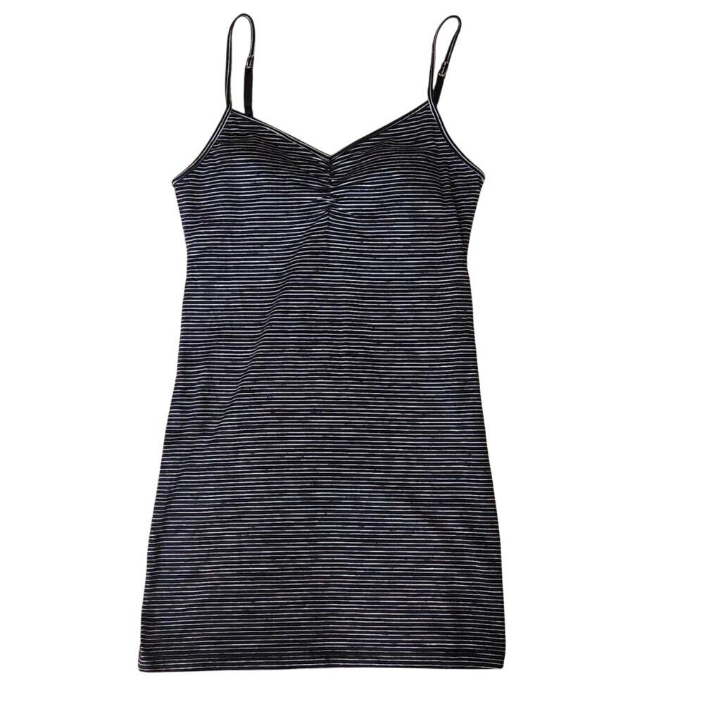 NWT SO Black & White Striped Molded Cup Cami Camisole Tank Top Junior's Size XS